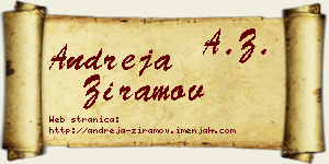Andreja Ziramov vizit kartica